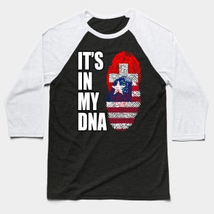 Switzerland And Liberian Mix DNA Heritage Baseball T-Shirt